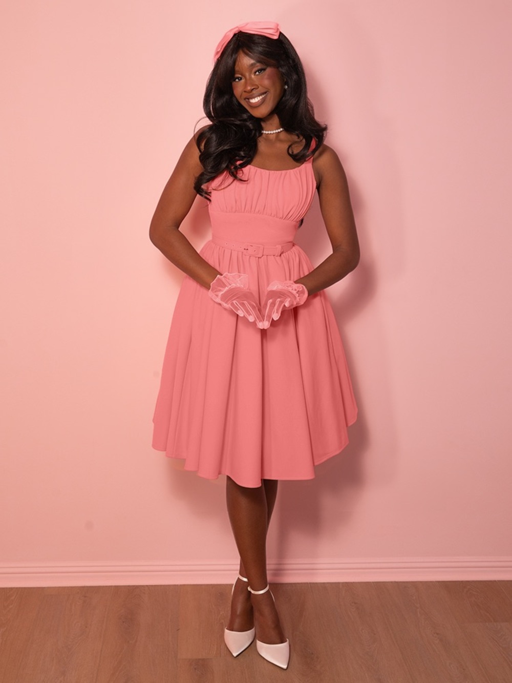 INGENUE DRESS IN VIXEN PINK - VIXEN BY MICHELINE PITT